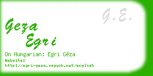 geza egri business card
