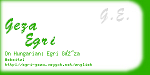 geza egri business card